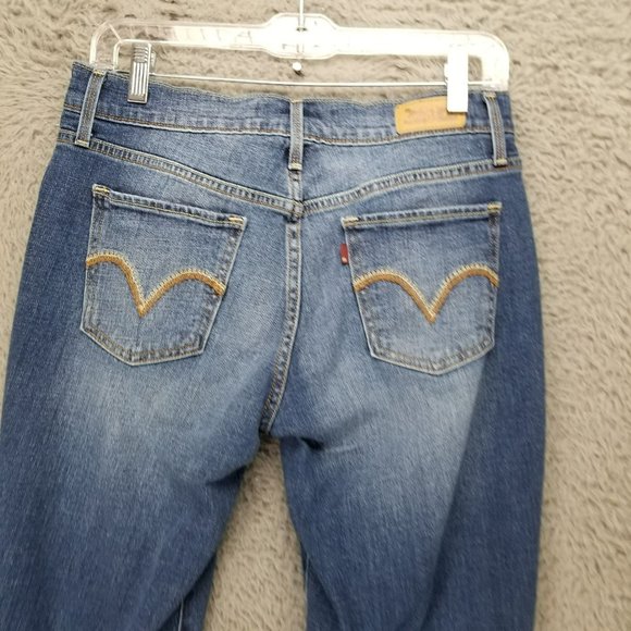 Levis Jeans Womens 4 515 Medium Wash Stretch Mid Rise Bootcut - Picture 10 of 16